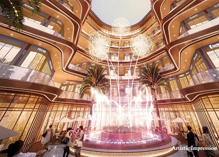 Migsun Lucknow Central retail shops atrium view